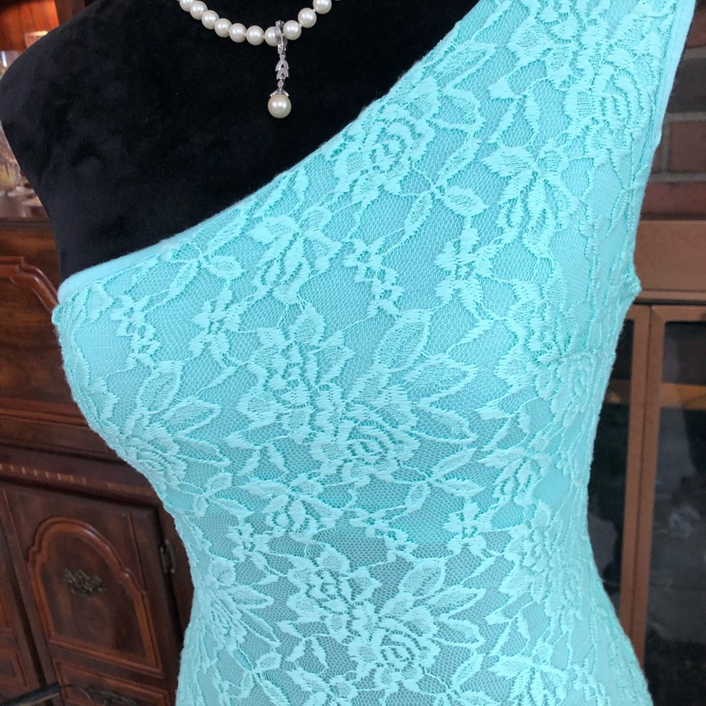 Gorgeous Aqua Lace Maxi Dress!